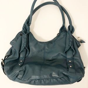 Stylish Blue faux leather purse